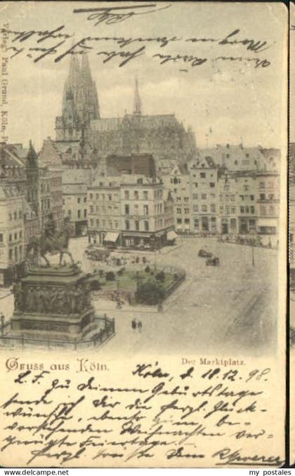 Koeln Rhein Koeln Marktplatz x 1898