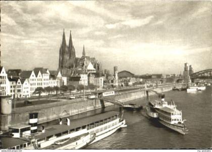 Koeln Rhein Koeln  ungelaufen ca. 1965
