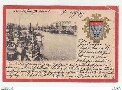Köln old postcard posted 1901 to Karlstadt (Karlovac) Kroatien b210310