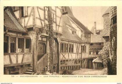 CPA Haut Koenigsbourg Cour Principale Reconstitution d'une maison d'Ammerschwihr