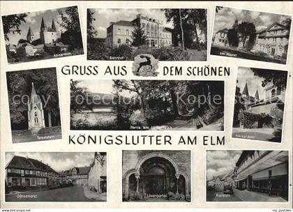 Koenigslutter Elm Kaiserdom Loewenportal Gaensemarkt Bahnhof