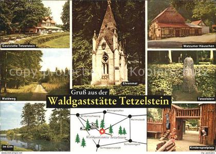 Koenigslutter Elm Waldgaststaetten Tetzelstein Ehrenmal Watzumer Haeuschen Waldw