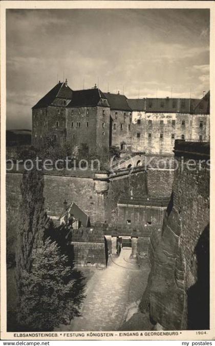 Koenigstein Saechsische Schweiz Festung Koenigstein