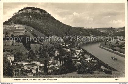 Koenigstein Saechsische Schweiz Festung Koenigstein Elbsandsteingebirge