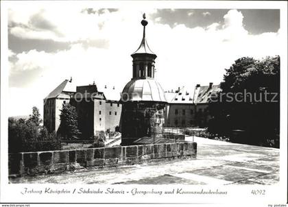 Koenigstein Saechsische Schweiz Festung Koenigstein Georgenburg und Kommandanten