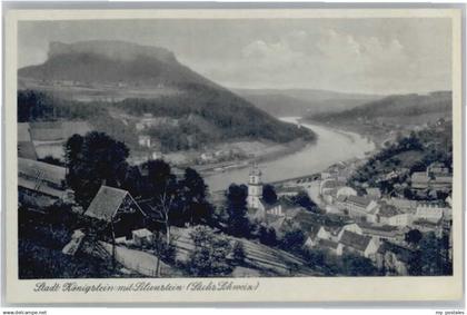 Koenigstein Saechsische Schweiz Koenigstein Lilienstein