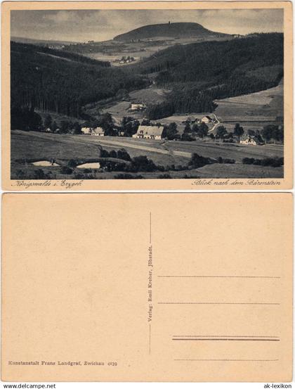 Ansichtskarte Königswalde (Erzgebirge) Blick auf die Stad 1930