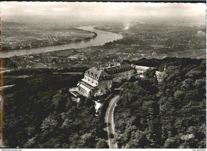 Petersberg Koenigswinter Petersberg Rhein Hotel Fliegeraufnahme x 1959