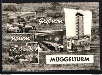 AK Berlin-Köpenick, Neuer Müggelturm, Gaststuben