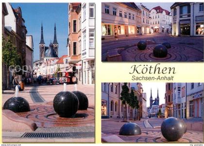 Koethen Anhalt Schalaunische Strasse Wasserspiele Fussgaengerzone Altstadt