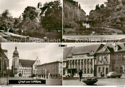 Koethen Anhalt Schlosspark Marktplatz Rathaus Stadthaus Hubertusteich Klubhaus d