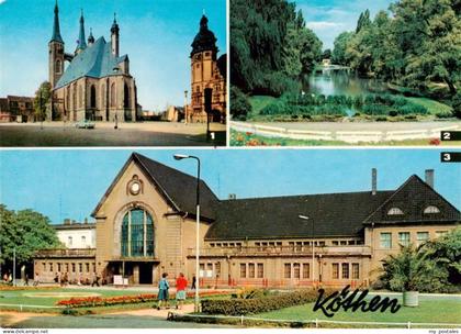 Koethen Anhalt St Jakobskirche Rathaus Hubertusteich Bahnhof