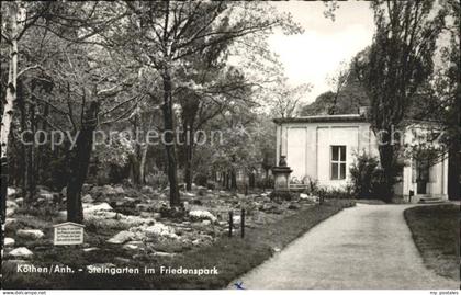 Koethen Anhalt Steingarten im Friedenspark