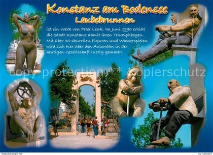 Konstanz Bodensee Lauberbrunnen Statuen Triumphbogen