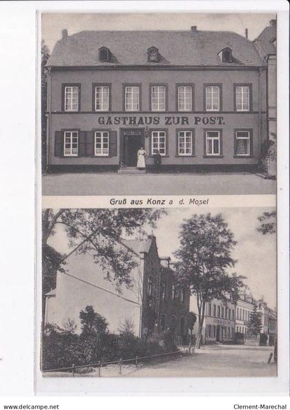 ALLEMAGNE: RHENANIE-PALATINAT: KONZ: gruss aus kon, gasthaus zur post - très bon état