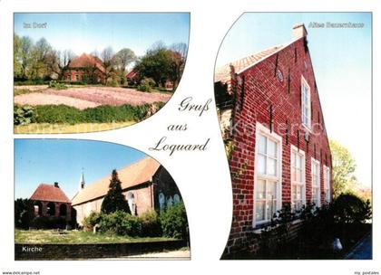 Loquard Dorfmotiv Kirche Altes Bauernhaus