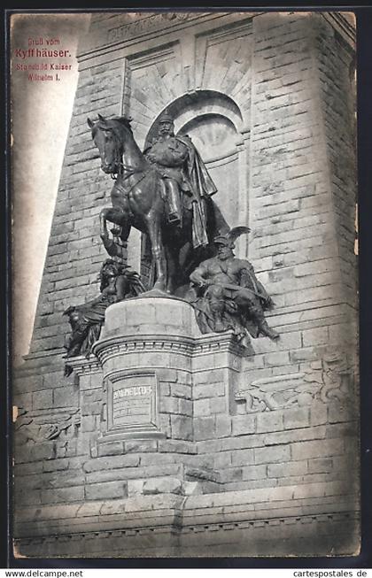 AK Kyffhäuser, Kaiser-Wilhelm-Standbild auf dem Kyffhäuser