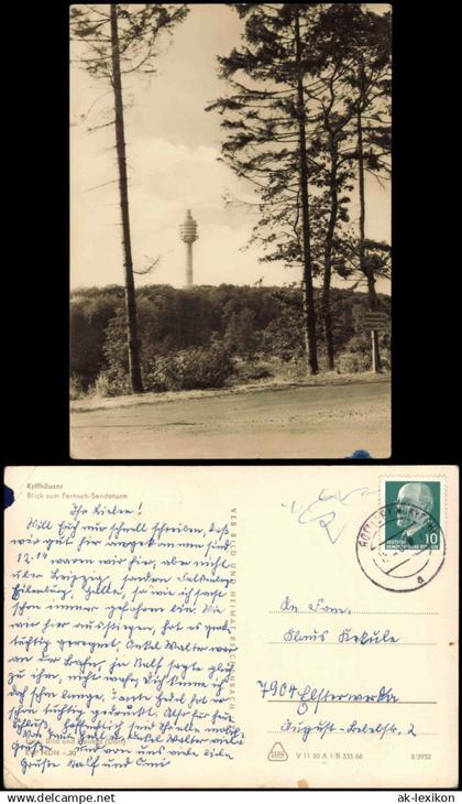 Kelbra (Kyffhäuser) Kyffhäuser Blick zum Fernseh-Sendeturm 1966