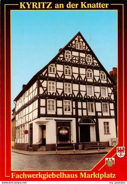 Kyritz Brandenburg Fachwerkgiebelhaus Marktplatz Fachwerk Knatter Giebel