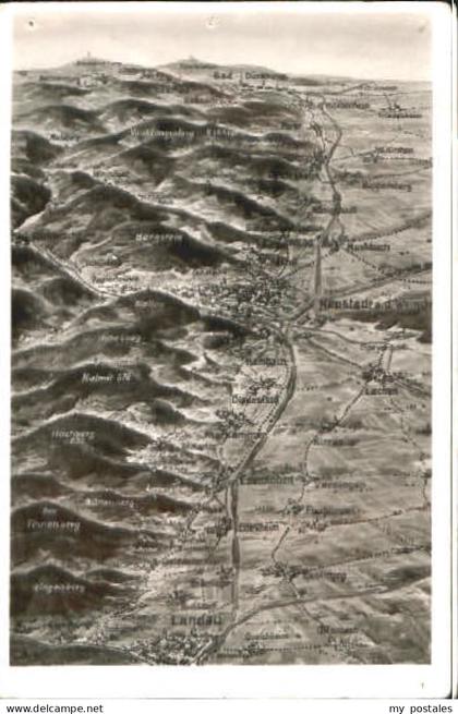 Landau Pfalz Landau Fliegeraufnahme x 1952