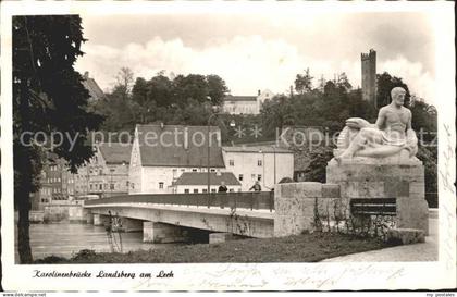 Landsberg Lech Karolinenbruecke Skulptur Vater Lech