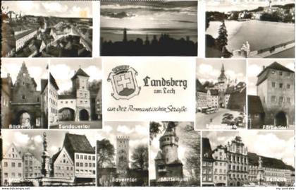 Landsberg Lech Landsberg Tor Brunnen Turm Rathaus  x 1958