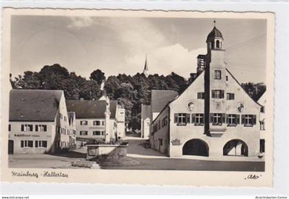 39037056 - Mainburg - Hallertau. Aufgang zum Salvatorberg mit Schaefflerei und Christlbraeu gelaufen 1953. Leichter Ste