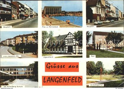 Langenfeld Rheinland Hauptstrasse Jugendheim Frei- und Hallenbad Volksgarten