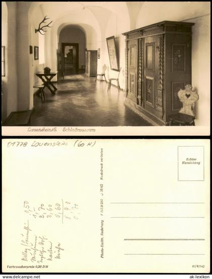 Lauenstein Altenberg (Erzgebirge) Schloß Lauenstein - Flur, Möbel 1962