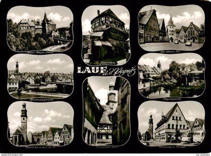 Lauf Pegnitz Teilansichten Schloss Judenturm Stadttor Hindenburgbruecke Pegnitz