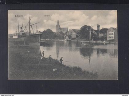 Dt. Reich AK Leer Hafen 1905