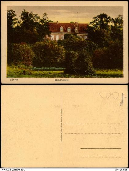 Ansichtskarte Lehnin-Kloster Lehnin Oberförsterei 1920