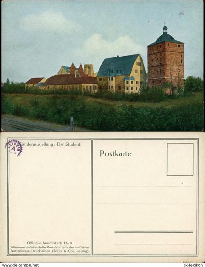 Ansichtskarte Leipzig Ausstellung Der Student 1914