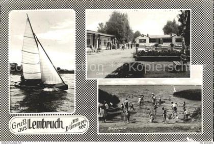 Lembruch Segelboot Cafe Seeblick Badestrand