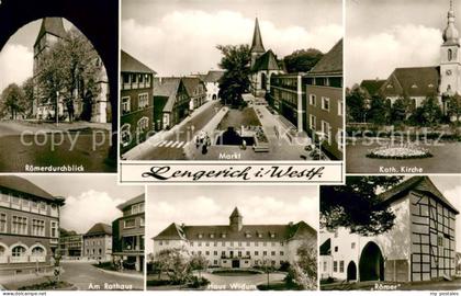Lengerich Westfalen Kath. Kirche Markt Roemerdurchblick Rathaus Haus Widum