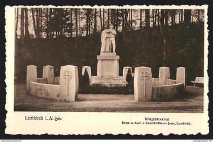 AK Leutkirch /Allgäu, Das Kriegerdenkmal