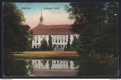 AK Lieberose, Reichsgräfliches Schloss vom Wasser aus