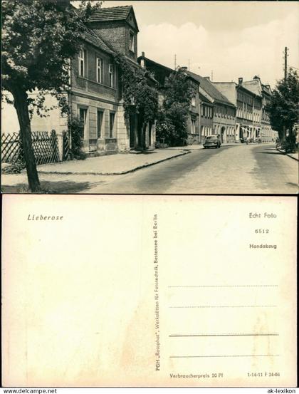 Ansichtskarte Lieberose Cottbuser Straße Wartburg Fotokarte 1964  Kr. Beeskow