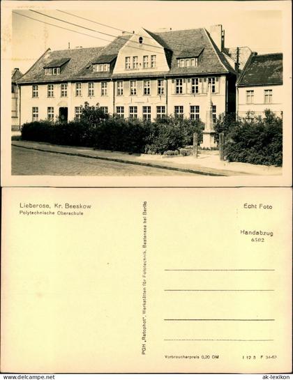 Ansichtskarte Lieberose Polytechnische Oberschule 1963
