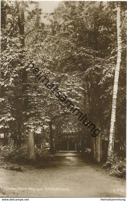 Lindow (Mark) - Weg zum Schützenhaus - Foto-AK 20er Jahre - Verlag G. Schroeter Lindow Buch- und Papierhandlung