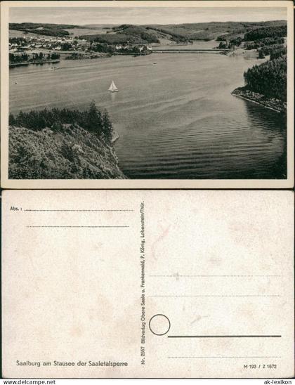 Ansichtskarte Bad Lobenstein Saaletalsperre Stausee 1953