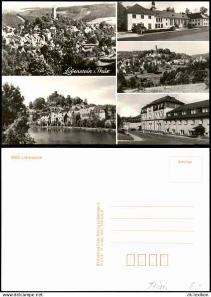 Bad Lobenstein Mehrbildansicht Lobenstein mit Stadtpanorama und Kurgebäuden 1987