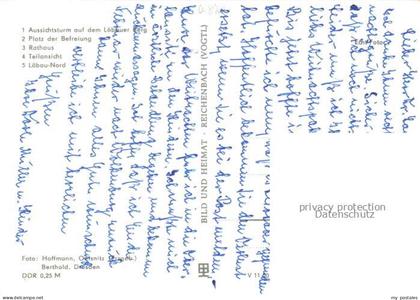 Loebau Sachsen Aussichtsturm Platz der Befreiung Rathaus Teilansicht Loebau Nord