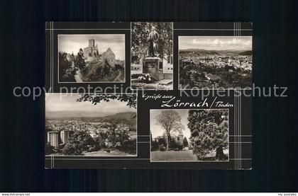 LoeRRACH Baden BW Teilansicht Burg Roetteln