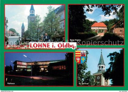 Lohne Oldenburg Wochenmarkt Rathaus Burg Hopen St Gertrud