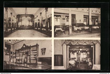 AK Hamburg-Lokstedt, Gaststätte Grenzhaus Hoheluft W. Wurzbach, Innenansichten