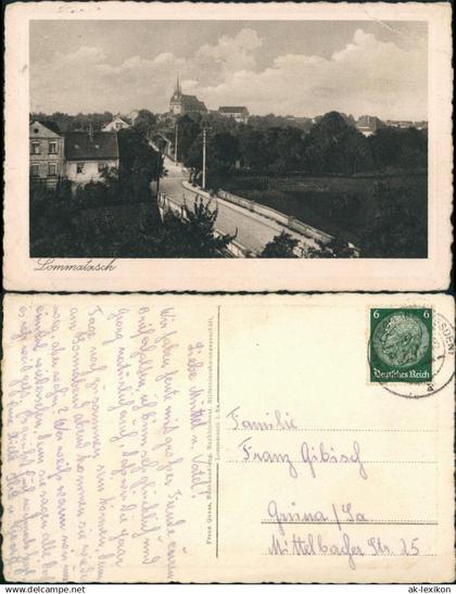 Ansichtskarte Lommatzsch Straßenpartie 1941