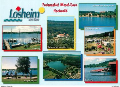 Losheim See Feriengebiet Mosel Saar Hochwald Bootssteg Minigolf Reiterhof Girten