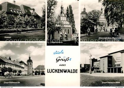 Luckenwalde Bahnhof Johanniskirche Marktturm Ernst Thaelmann Schule Strassenpart