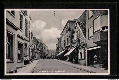 AK Lübbecke i. W., Langestrasse, Cigarrenhaus
